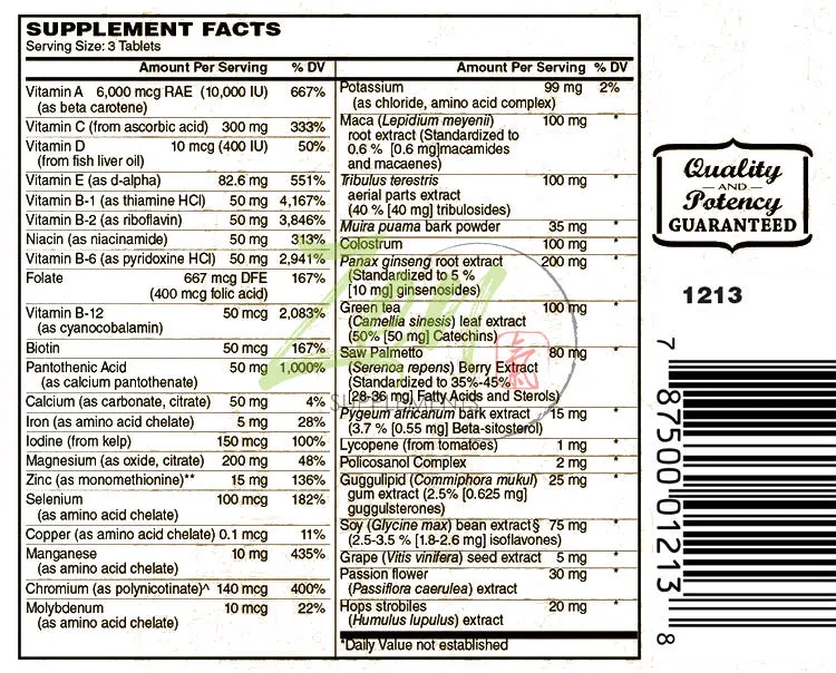 Active Man's Multi-Vitamin - 180 Tabs