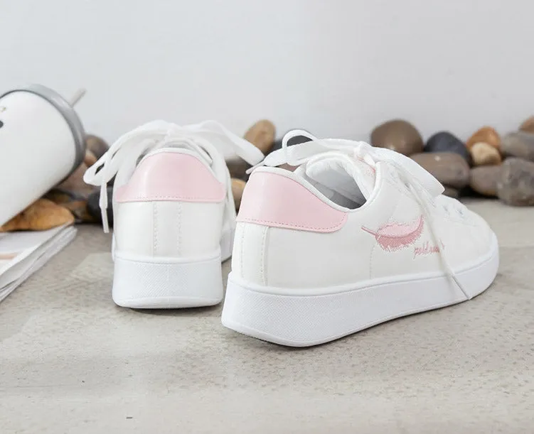 SH237 - Casual Embroidered Leaves Shoes