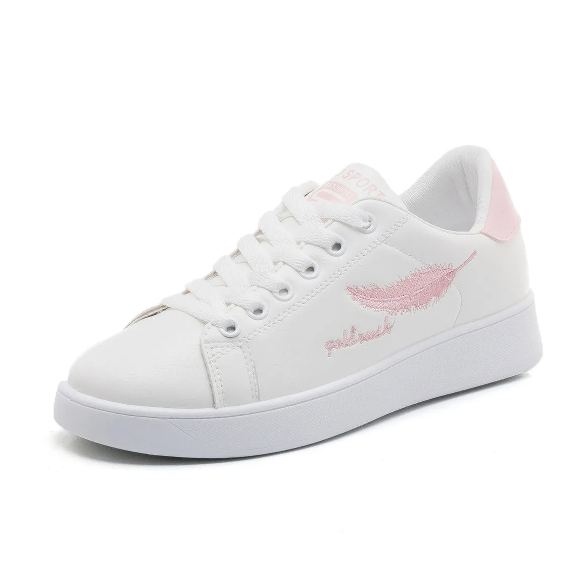 SH237 - Casual Embroidered Leaves Shoes
