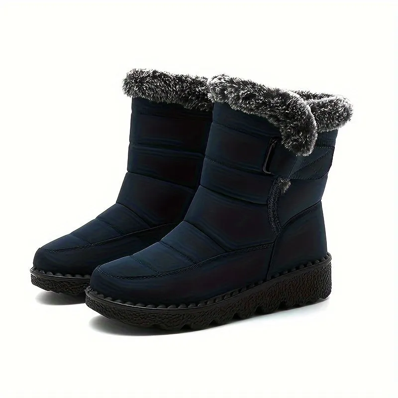 Stylish  Cozy Womens Platform Casual Plush Lined Short Boots  Perfect for Winter